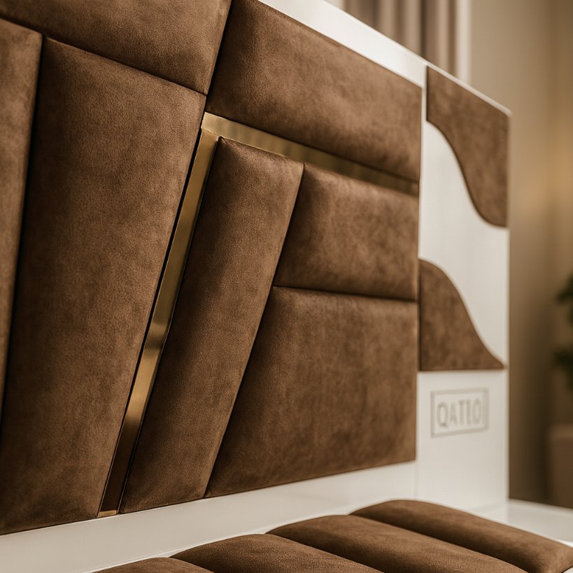 Luxury Upholstered Curved Platform Bed