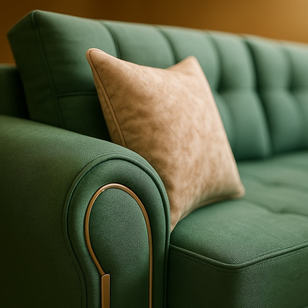 Aangan Aqua Plush 7-Seater L-Shaped Family Sofa