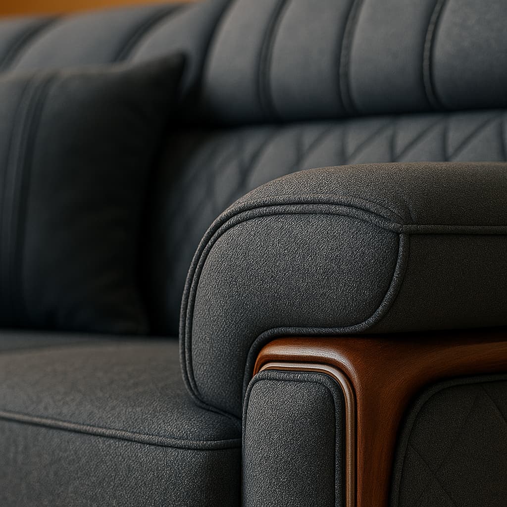 Aangan Oxford Elite 7-Seater LeatherTouch L-Shaped Sofa