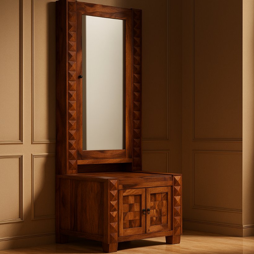 Aangan Premium Carved Mirror Dressing Unit