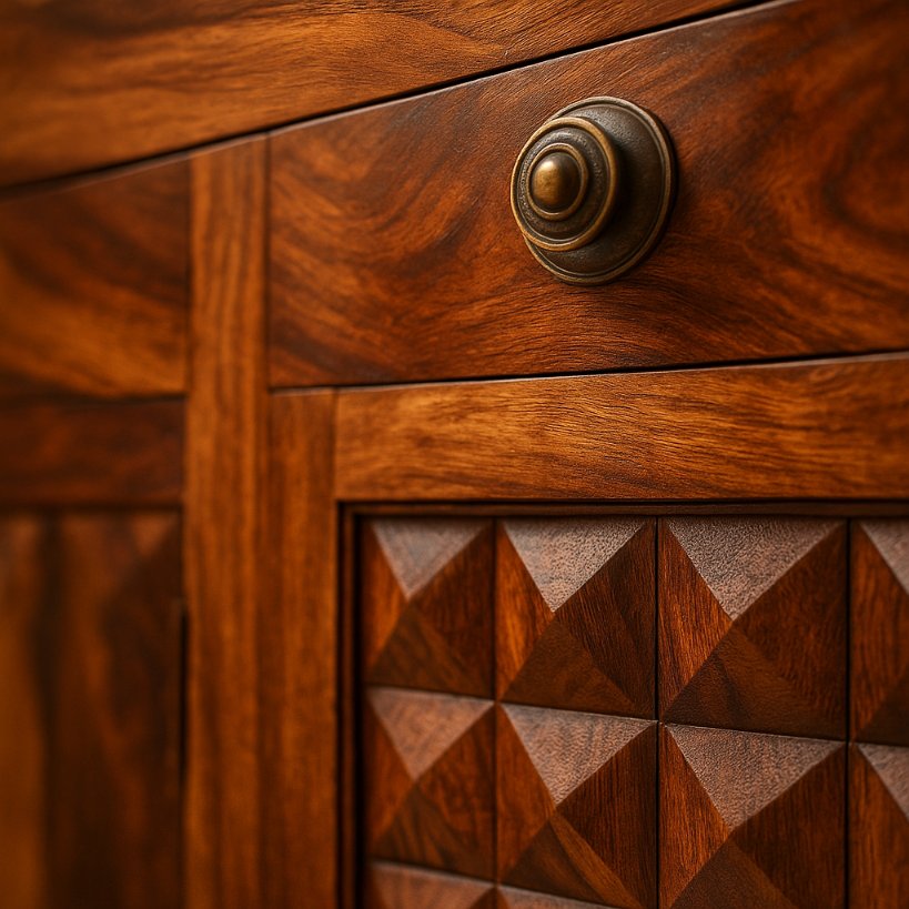 Aangan Hand-Carved Geometric Sideboard
