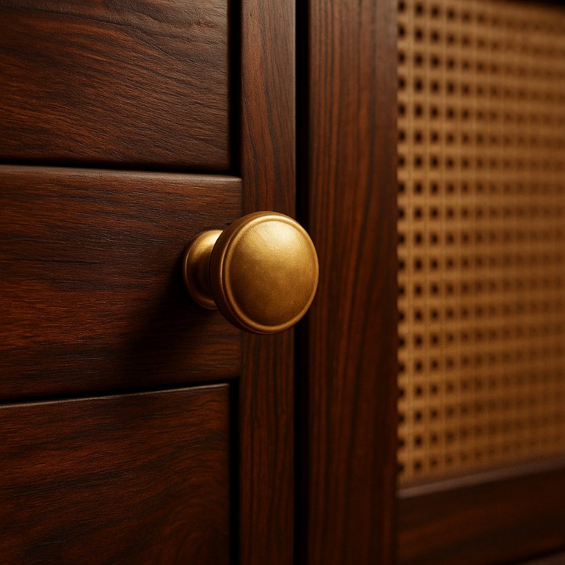 Aangan Mid-Century Cane Front Sideboard