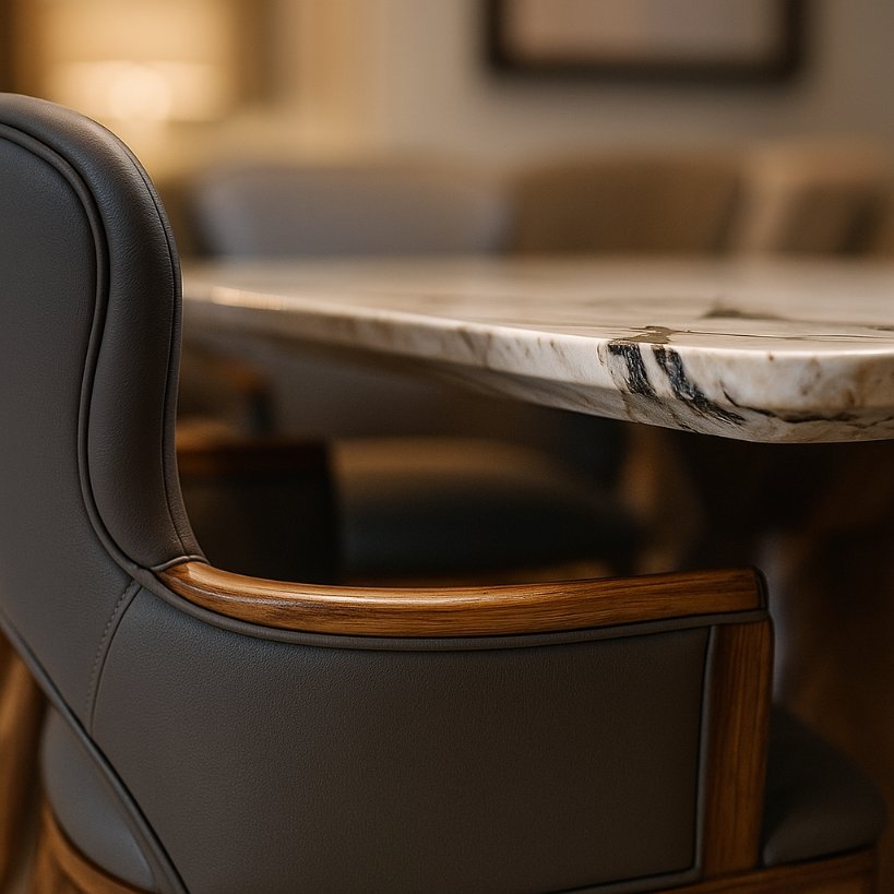 Aangan Premium Marble Dining Table – 6/8 Seater