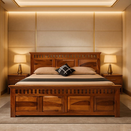Aangan Classic Slatted Sheesham Bed