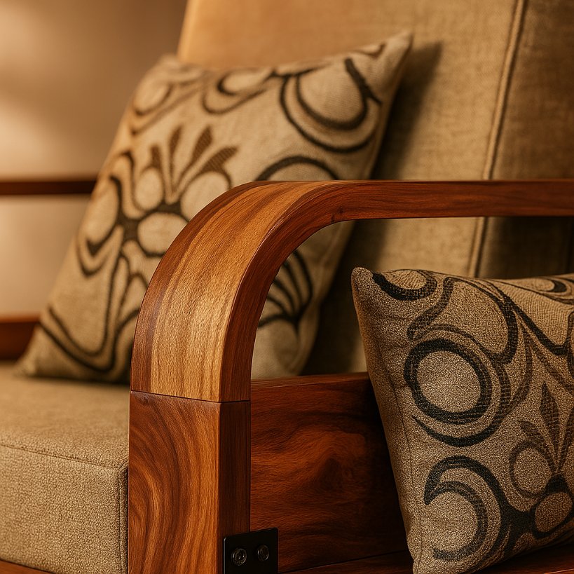 Aangan Curved Arm Premium Sofa Set