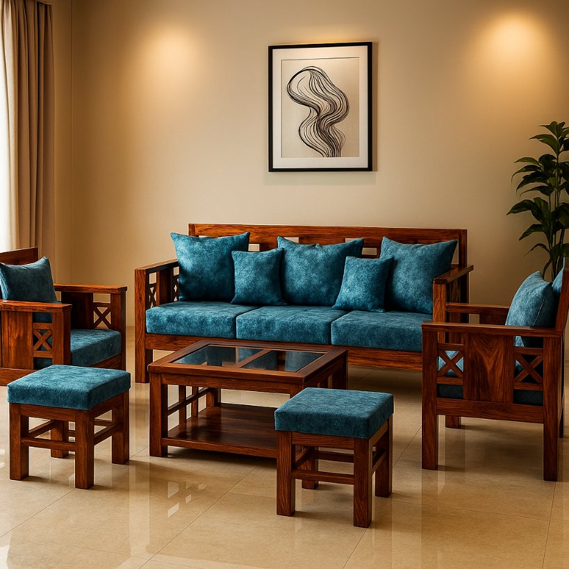 Aangan Classic X-Back Sofa Set