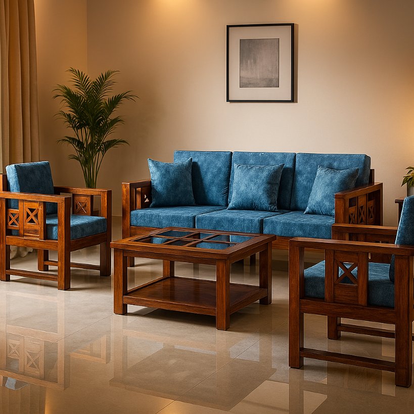 Aangan Classic X-Back Sofa Set