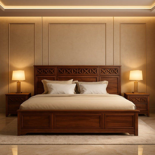 Aangan Classic X-Carved Heritage Bed