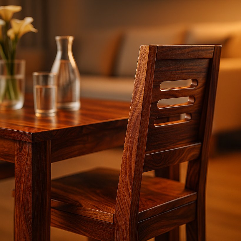 Aangan Minimalist Sheesham Dining Set – 4 Seater