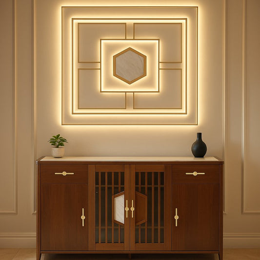 Aangan Luxe Geometric Console Unit