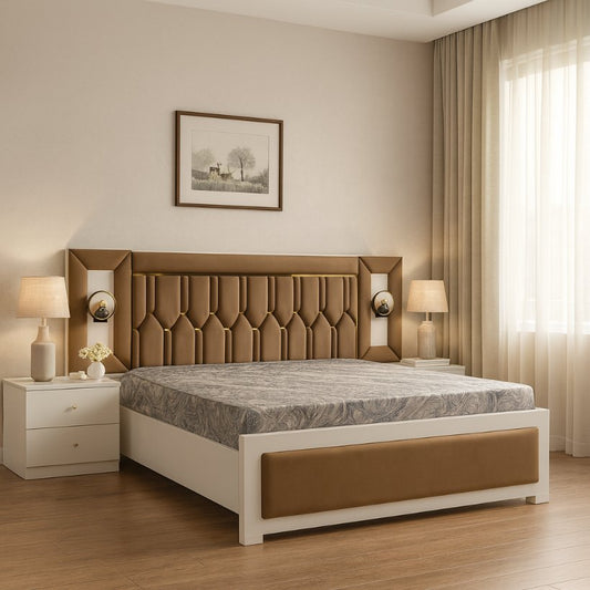 Luxury Panel-Frame Upholstered Bed