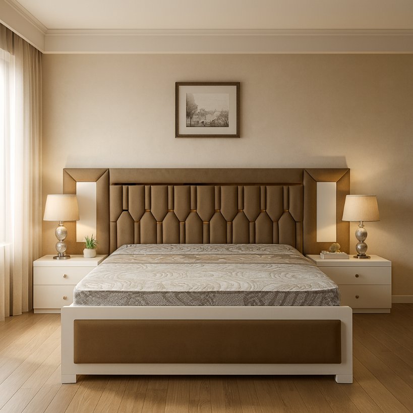 Luxury Panel-Frame Upholstered Bed