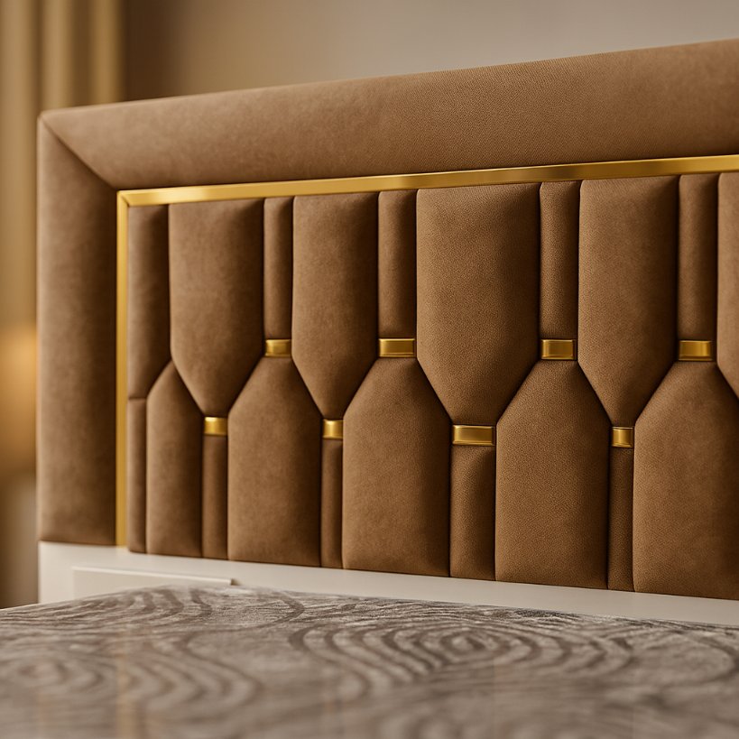 Luxury Panel-Frame Upholstered Bed