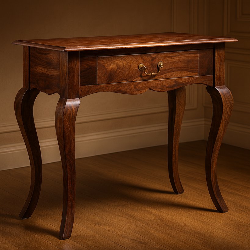 Classic Solid Wood Console Table with Drawer