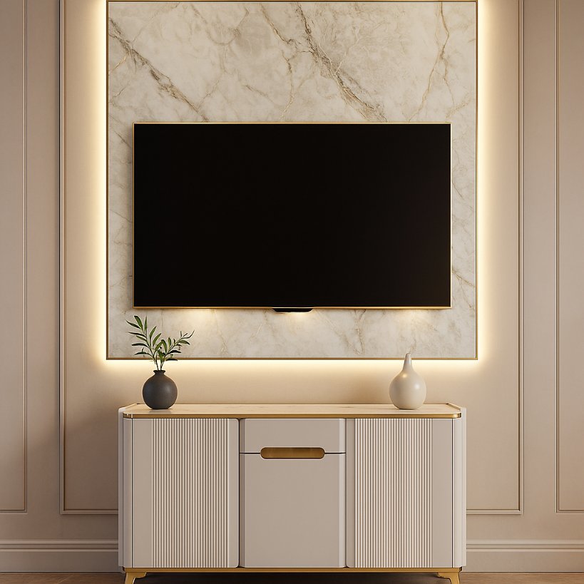 Aangan Luxe Marble TV Panel Unit