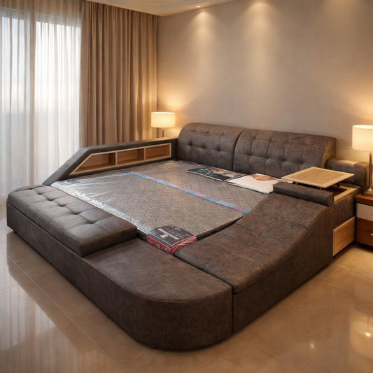Elite Lounge Comfort Bed with Integrated Side Storage & Cushioned Surround Design