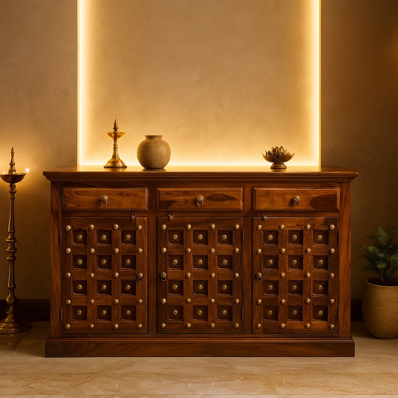 Aangan Heritage Brass-Dot Sideboard