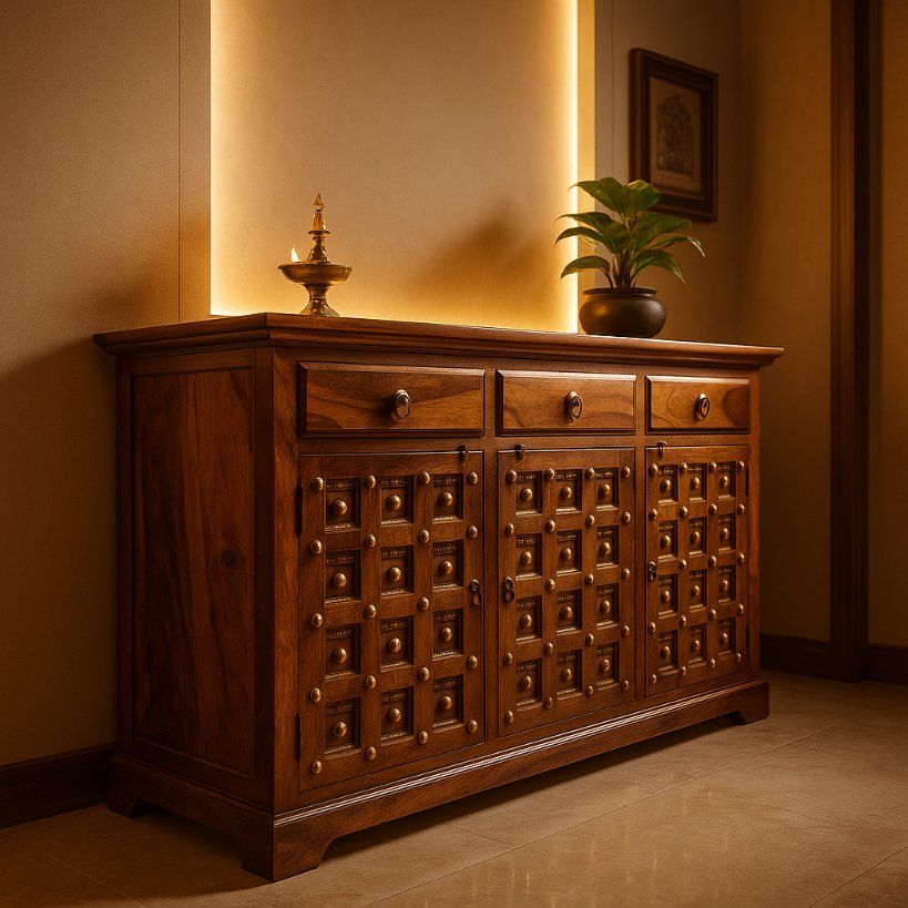 Aangan Heritage Brass-Dot Sideboard