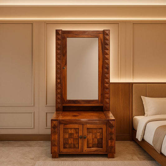 Aangan Premium Carved Mirror Dressing Unit
