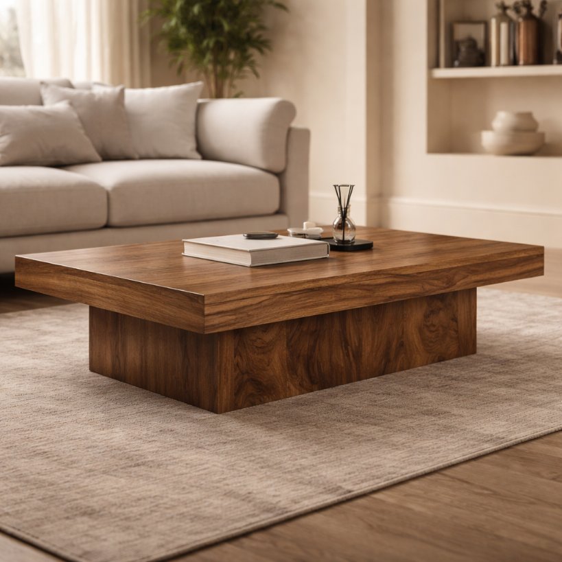 Modern Solid Wood Low-Profile Centre Table