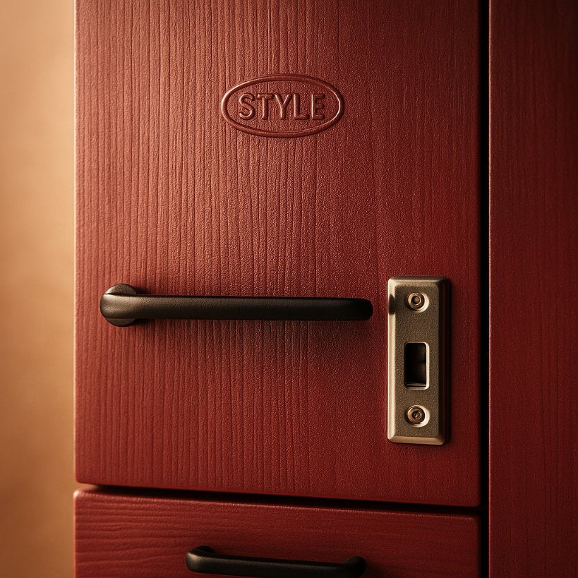 Premium Steel Wardrobe in Burgundy Finish