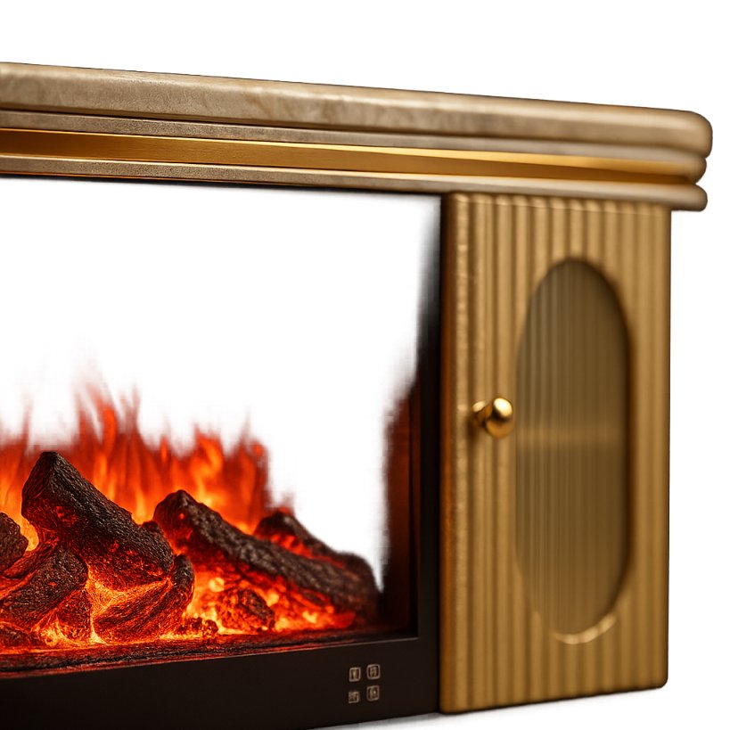 Aangan Luxury LED Fireplace TV Console