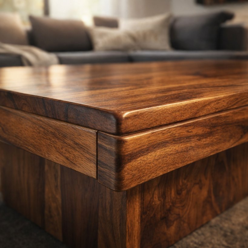 Modern Solid Wood Low-Profile Centre Table