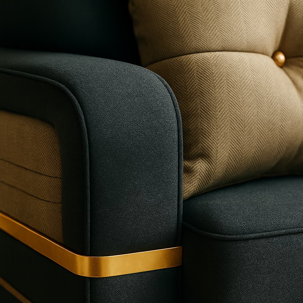 Aangan Monarch Noir 7-Seater Luxury Corner Sofa