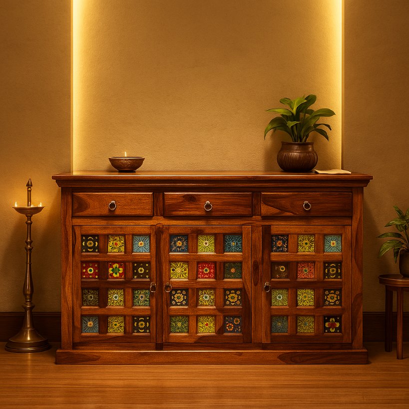Aangan Handcrafted Mosaic Tile Sideboard