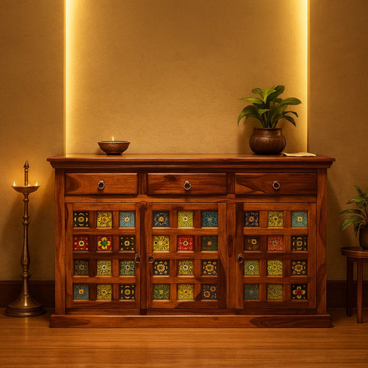 Aangan Handcrafted Mosaic Tile Sideboard