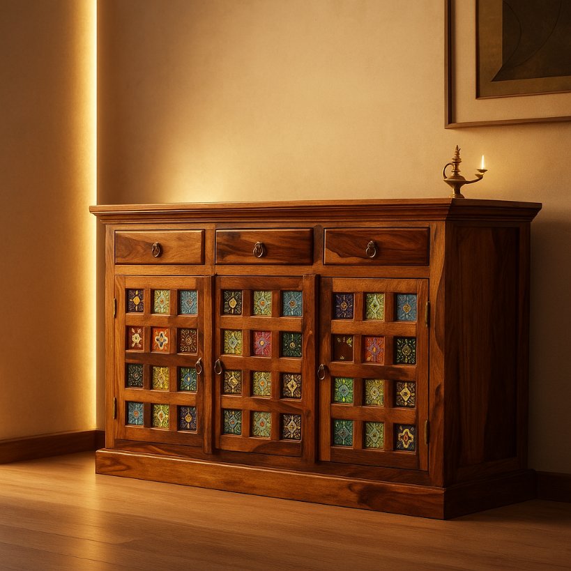 Aangan Handcrafted Mosaic Tile Sideboard