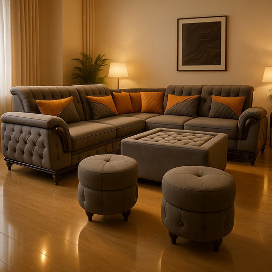 Aangan Regal Chester 7-Seater Premium Sofa Set