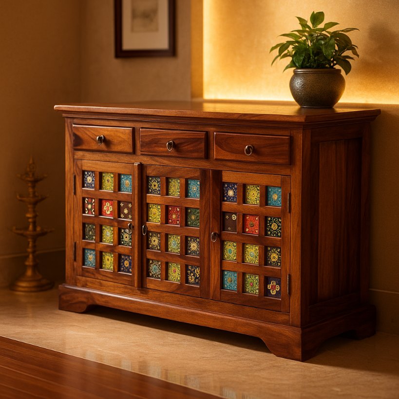 Aangan Handcrafted Mosaic Tile Sideboard