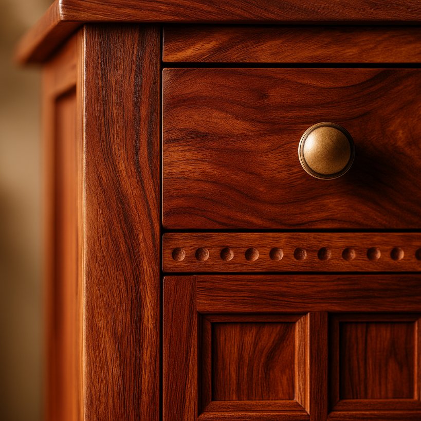 Aangan Handcrafted Tile-Front Wooden Sideboard