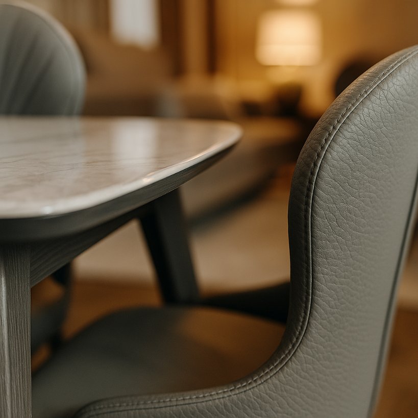 Aangan Shell-Back Luxury 8-Seater Dining Set