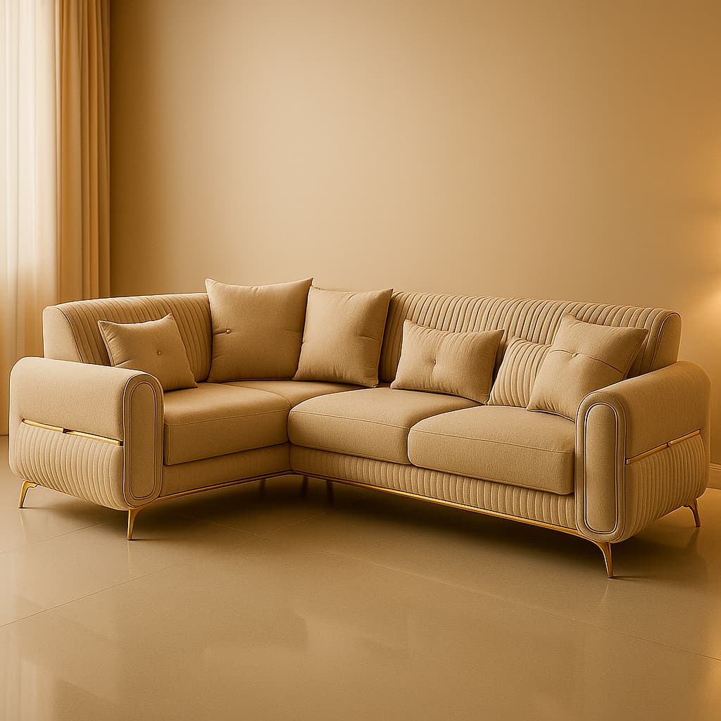 Aangan SoftAura 7-Seater Designer L-Shape Sofa