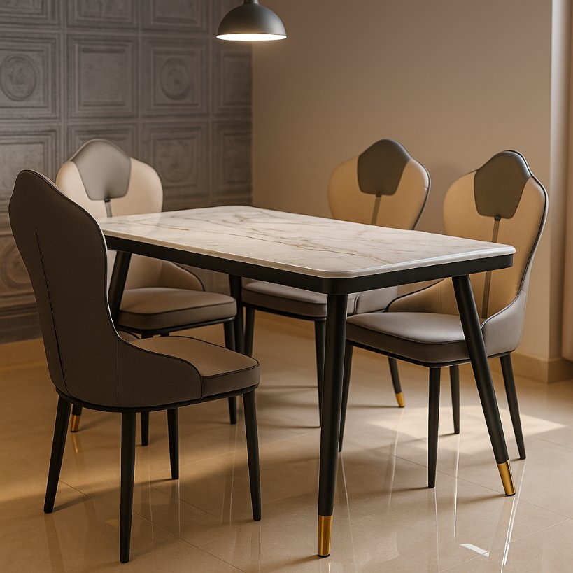 Aangan Modern Luxe 6-Seater Dining Set
