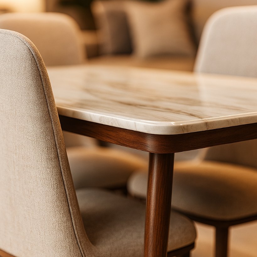 Aangan Minimal Luxe 4-Seater Dining Set