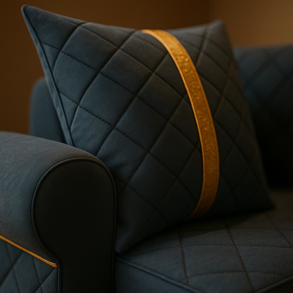 Aangan Blue Diamond 7-Seater Premium Corner Sofa