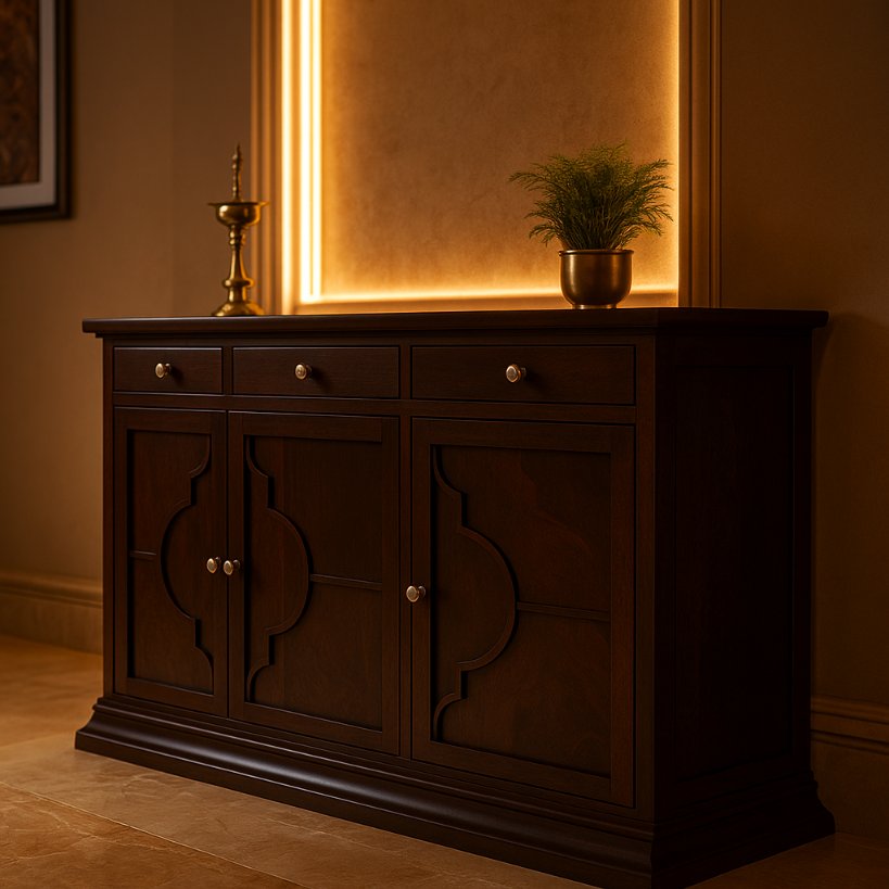 Aangan Classic Dark Wood Sideboard