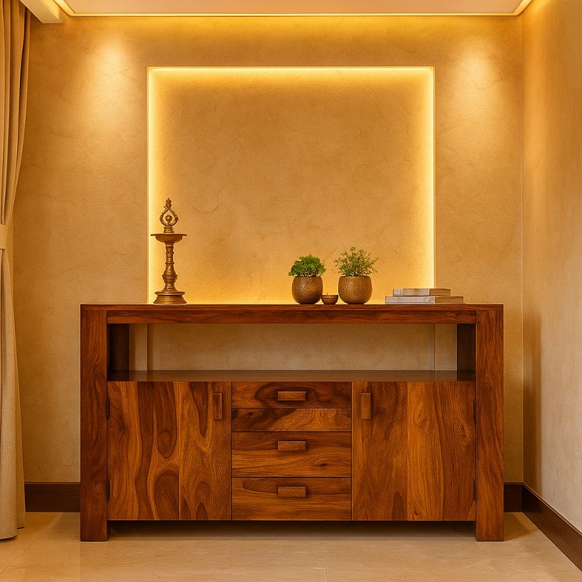 Aangan Contemporary Sheesham Console Sideboard