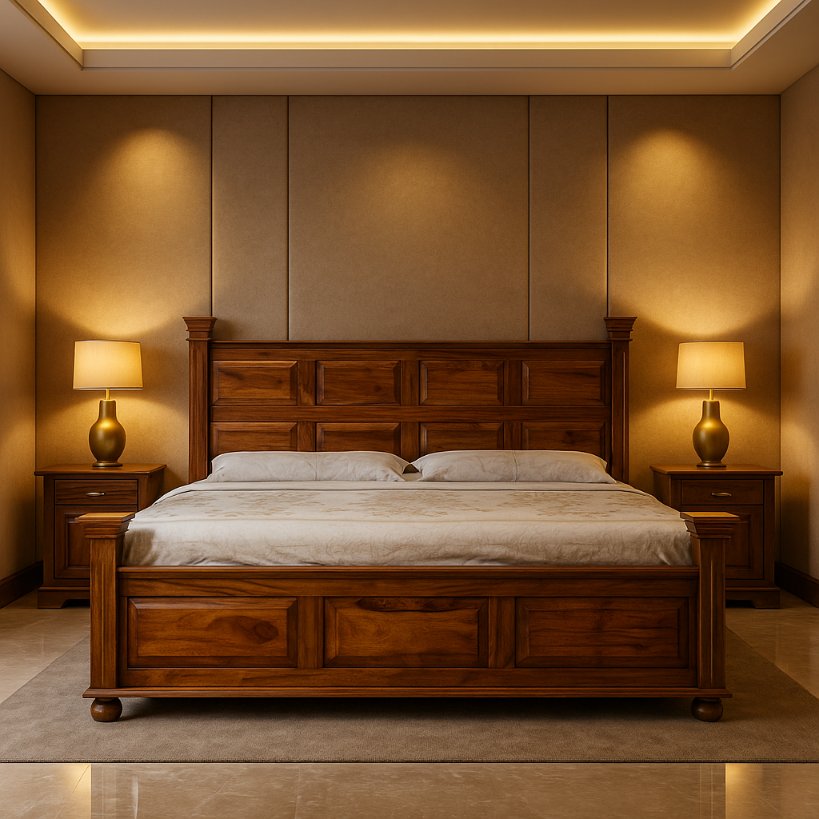 Aangan Classic Royal Panel Bed