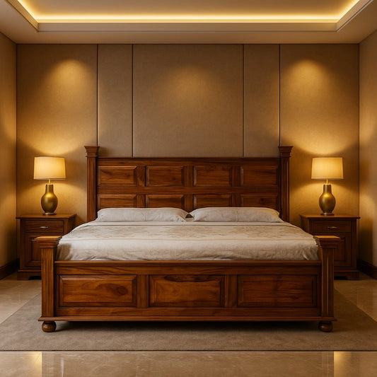 Aangan Classic Royal Panel Bed