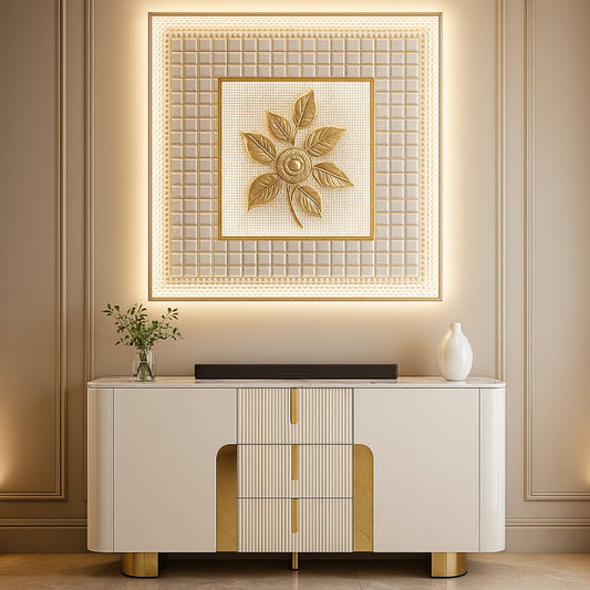 Aangan Luxe Floral LED Wall Console